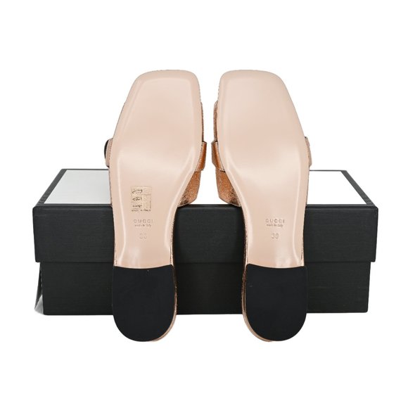 Gucci 626742 GG Marmont Leather Slide Sandals - Picture 9 of 12